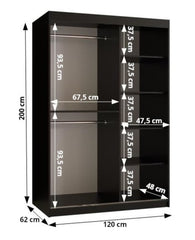 Kair II Sliding Door Wardrobe 120cm