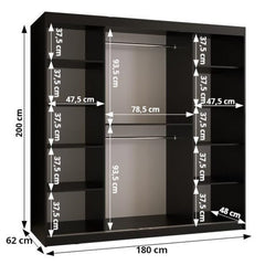 Marsylia Sliding Door Wardrobe 180cm