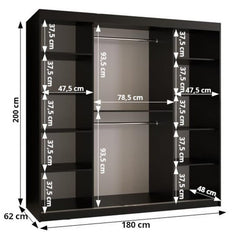 Marsylia I Sliding Door Wardrobe 180cm