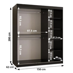 Marsylia II Sliding Door Wardrobe 150cm