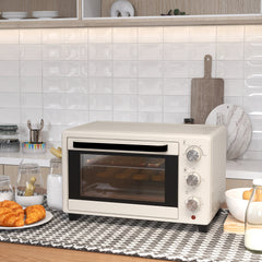 HOMCOM 21L Mini Countertop Oven, 100√Ç¬∞C-230√Ç¬∞C Adjustable Temp - White