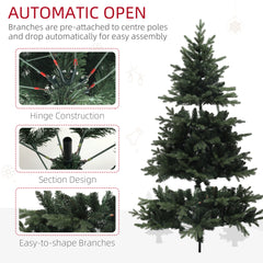 HOMCOM 6ft Artificial Spruce Christmas Tree - Green