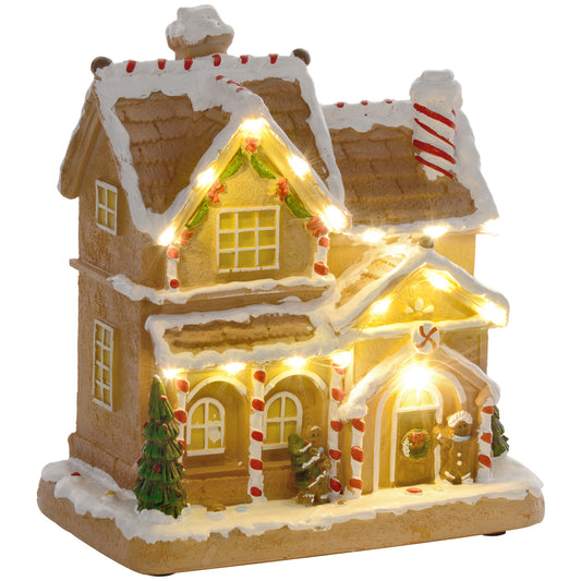 HOMCOM Gingerbread House Light & Music Christmas Decoration