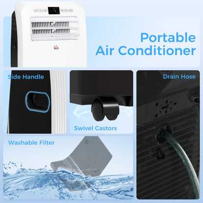 HOMCOM 12,000 BTU Three Mode Portable Air Conditioner - White