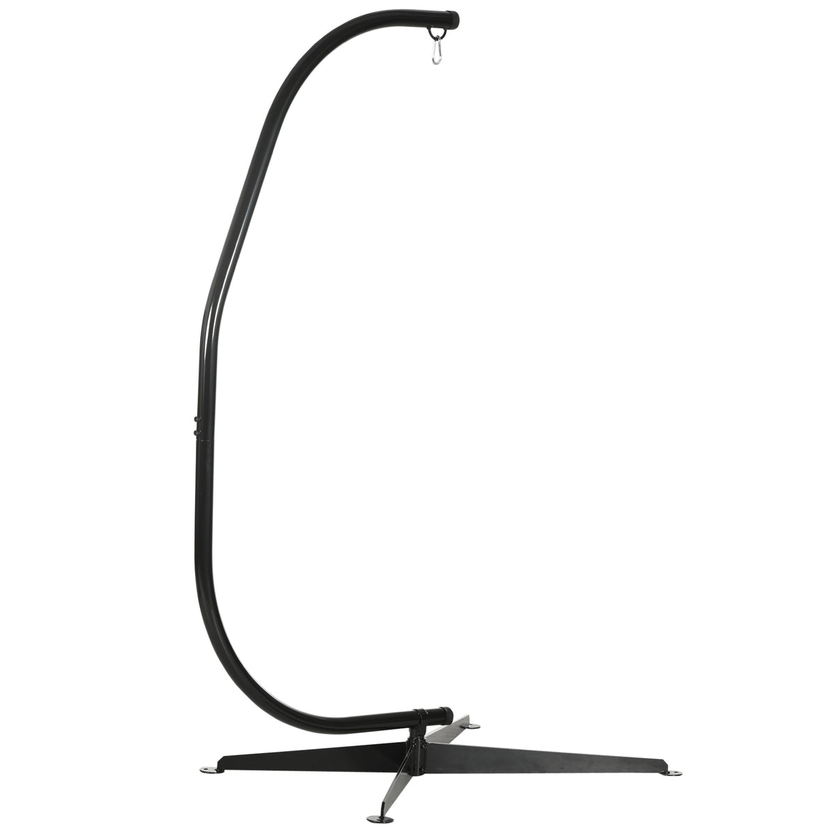 Outsunny Hanging Hammock Stand Hammock Chair Stand C Stand Steel Heavy Duty Stand for Hanging Hammock Air Porch Swing Chair Indoor Outdoor (Only Construction)