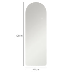 HOMCOM 120 x 40cm Arch Mirror, with LED Lights