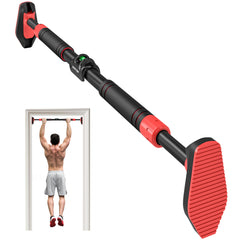 SPORTNOW Pull Up Bar Doorway No Screws, Door Frame Chin Up Bar with Level Metre, 96-130 cm (37.8"-51.2") Width Adjustable for Home Gym, Max Load 200kg