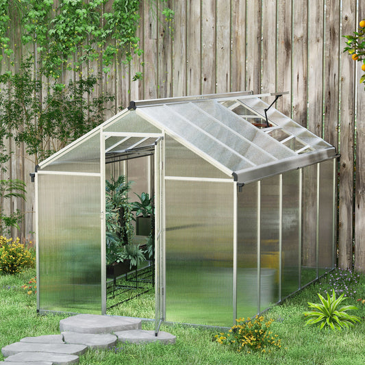 Outsunny 10 x 6ft Aluminium Frame Walk-In Greenhouse