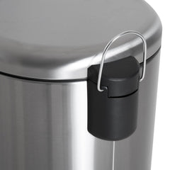 HOMCOM Foot Pedal Bin Stainless Steel Metal Waste Rubbish Lid Kitchen Garbage 30L Silver