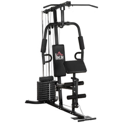 HOMCOM Multi-Exercise Gym Station, with 45kg Weight Stack, for Full Body Workout