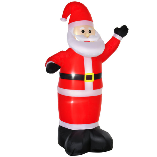 HOMCOM 8ft Inflatable Christmas Santa Claus Xmas Decoration with LED Holiday Air Blown Yard Outdoor D√É¬©cor