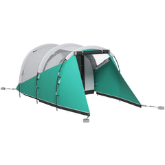 Outsunny Three-Man, 3000mm Water-Resistant Two-Room Tunnel Tent - Green