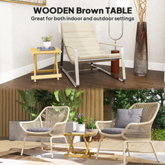 Outsunny Wooden Foldable Outdoor Coffee Table