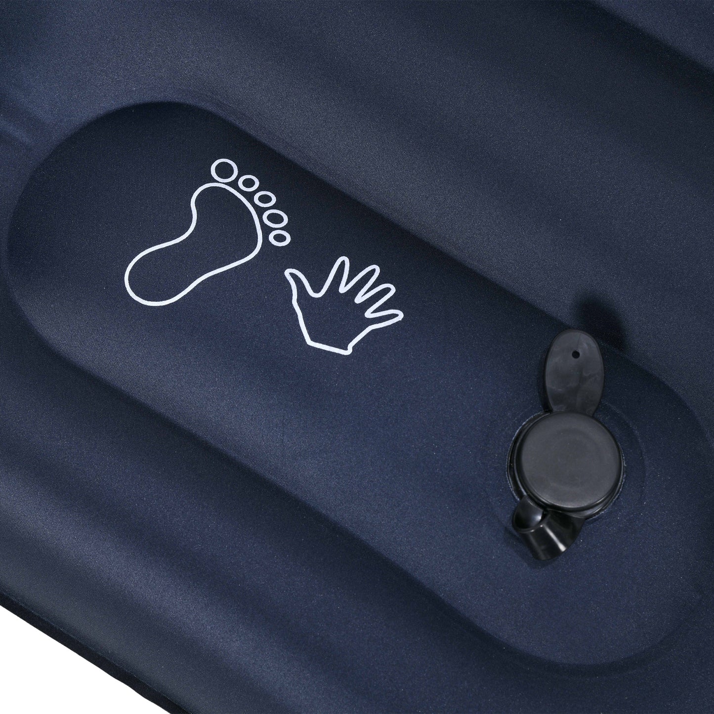 Outsunny Double Inflatable Mattress, with Built-In Pump - Blue