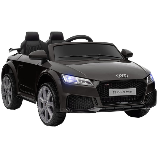 HOMCOM Kids Licensed Audi TT Ride-On Car 12V Battery w/ Remote Suspension Headlights and MP3 Player 2.5-5km/h Black