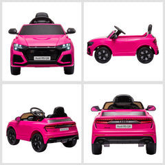 HOMCOM Audi RS Q8 6V Kids Electric Ride On Car Toy w/ Remote USB MP3 Bluetooth Pink