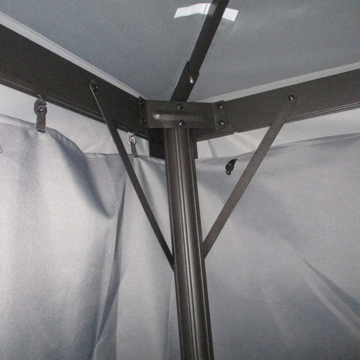 Outsunny 3 x 4m Aluminium Garden√Ç Gazebo, Marquee Canopy Shelter Pavilion Party Tent with Nets and Curtains for Garden and Deck, Dark Grey