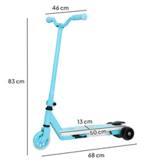 AIYAPLAY Electric Scooter for Kids Ages 4-7, with Auxiliary Rear Wheels, Flashing LED Light and Electric Brake, Kids Electric Scooter for Boys Girls, 6 KM/H & 8 KM, Blue