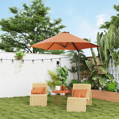 Outsunny 2.5m Rotating Cantilever Parasol - Orange