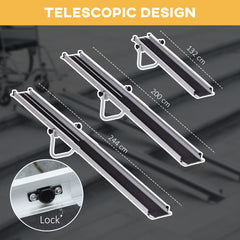 مجموعة من منحدرين للكراسي المتحركة من HOMCOM بطول 244 سم وثلاثة مستويات من الألومنيوم