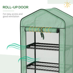 Outsunny Three-Tier Mini Greenhouse - Green