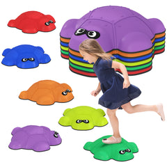 AIYAPLAY 6 PCS Balance Stepping Stones with Non-slip Edge, Indoor Outdoor Obstacle Courses for Kids Ages 3-8 Years, Multicoloured