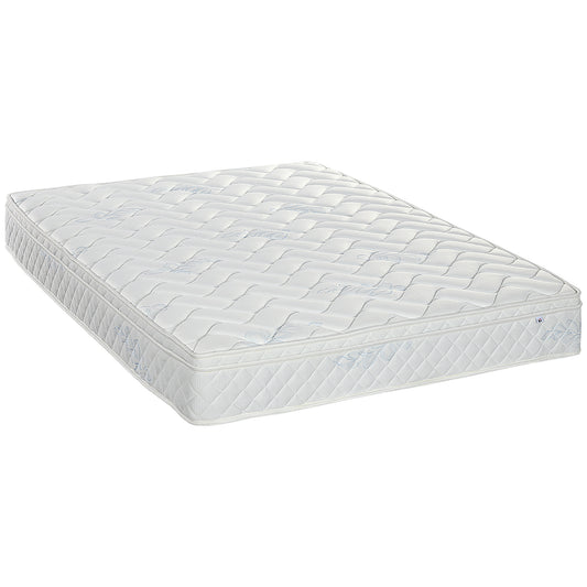 HOMCOM King Mattress, Pocket Sprung Mattress in a Box with Breathable Foam and Individually Wrapped Spring, 200cmx150cmx22.5cm, White