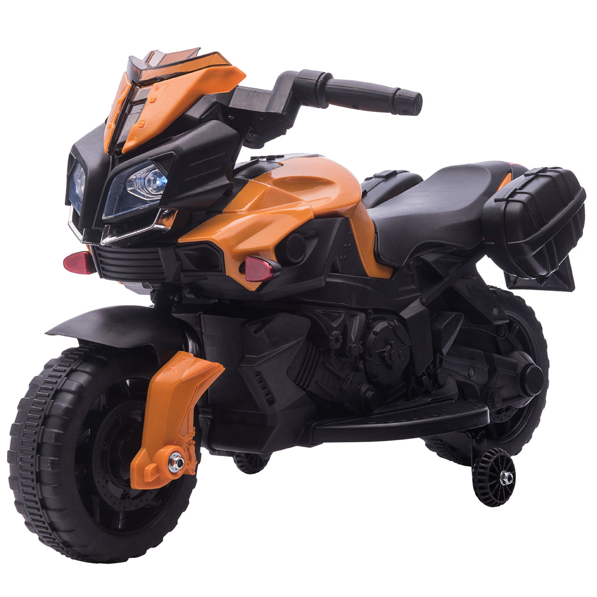 HOMCOM Kids Electric Motorbike 6V Ride on Motorcycle Vehicle w/ Lights Horn Sounds for 1.5-4 Years Old Orange