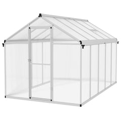 Outsunny 10 x 6ft Aluminium Frame Walk-In Greenhouse, with Foundation