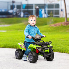 HOMCOM 6V Kids Electric Ride on Car Toddlers Quad Bike All Terrain Vehicle Toy With Music for 18-36 months Green