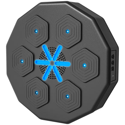 SPORTNOW Music Boxing Machine with Bluetooth Connection and LED Light Smart, Wall Mounted for Punching Beat Boxing Training
