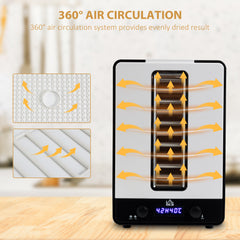 HOMCOM 11-Tray Food Dehydrator, 40-70√¢‚Äû∆í Temperature and Timer