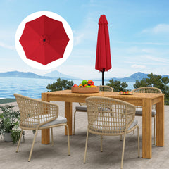 Outsunny 3 m Replacement Parasol Canopy with Top Vent, UPF 50+ Garden Parasol Replacement Canopy, 8 Rib Parasol Cover Replacement Fits Various Frames, Red