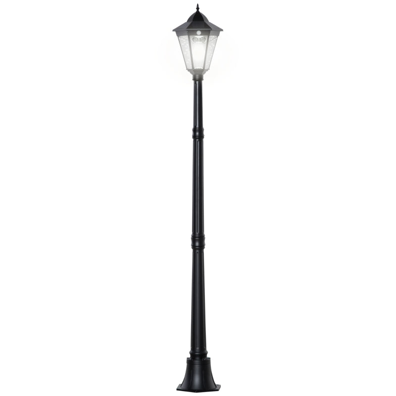 1.9M Garden Lamp Post Light, Black