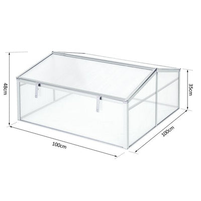 100L X 100W Cm 100cm PC Board Greenhouse - Transparent