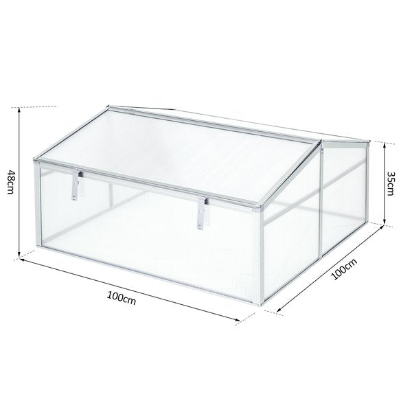 100L X 100W Cm 100cm PC Board Greenhouse - Transparent