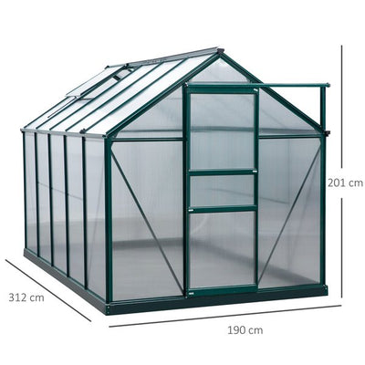 10 Ft X 6 Ft Aluminium Frame Walk-in Greenhouse