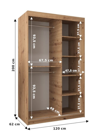 Boliwia Sliding Door Wardrobe 120cm