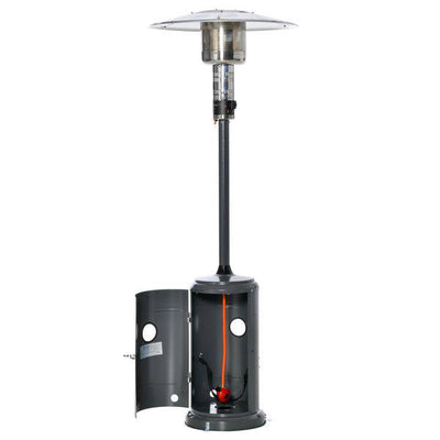 12.5KW Outdoor Gas Patio Heater Standing Propane W/ Wheels Dust Cover