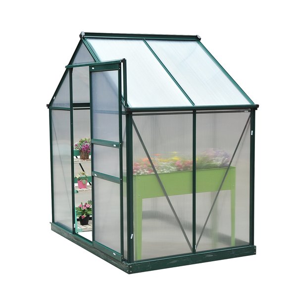 1.9x1.3x2 M Walk-In Mini Greenhouse - Dark Frame