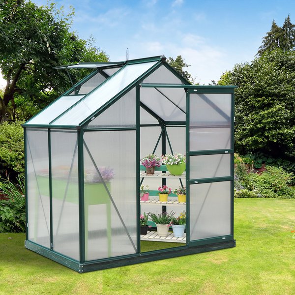 1.9x1.3x2 M Walk-In Mini Greenhouse - Dark Frame