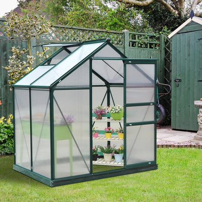 1.9x1.3x2 M Walk-In Mini Greenhouse - Dark Frame