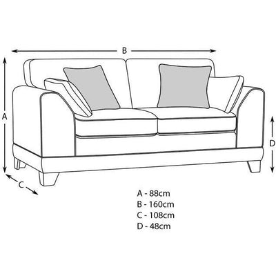 Hillard Natural Linen 2 Seater Sofa