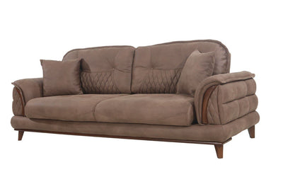 MONACO LUXURY Fabric 3+2 SofaBed - Brown Colour