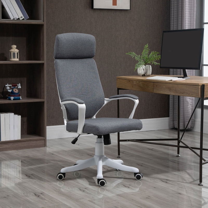 High Back Swivel Office Chair, Lumbar Back Support, Adjustable Height