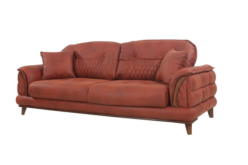 MONACO LUXURY Fabric 3+2 SofaBed - Tan Colour