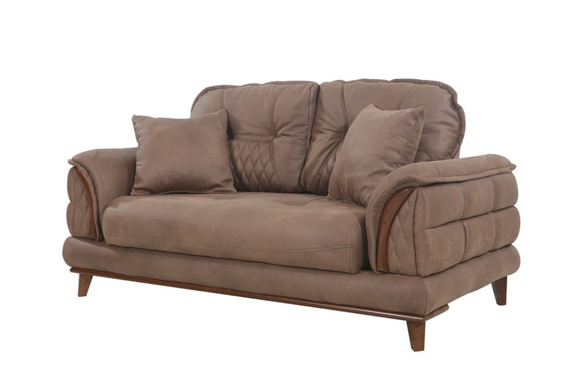 MONACO LUXURY Fabric 3+2 SofaBed - Brown Colour