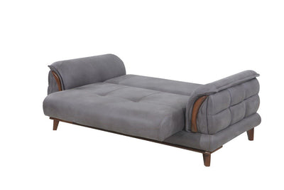 MONACO LUXURY Fabric 3+2 SofaBed - Grey Colour