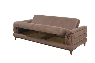 MONACO LUXURY Fabric 3+2 SofaBed - Brown Colour