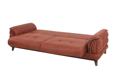 MONACO LUXURY Fabric 3+2 SofaBed - Tan Colour